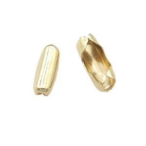 copper connector for ball chain, gold plated, approx 4-10mm [CHCL613-L]