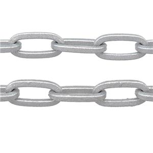 Alloy Paperclip Chain with fire gray lacquered, approx 6-12mm [CHCL632]