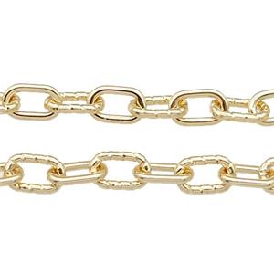 copper chain, gold plated, approx 5x8mm [CHCL680]