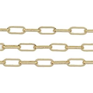 copper chain, gold plated, approx 2.4x5.7mm [CHCL685]