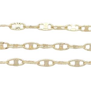 copper chain, gold plated, approx 2.2-5mm [CHCL687]