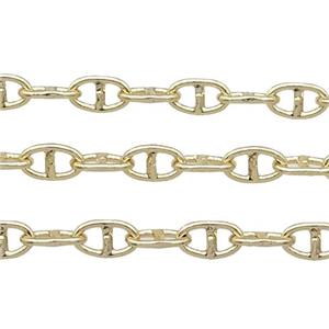 copper chain, gold plated, approx 3.5-6mm [CHCL688]