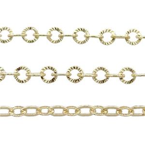 copper chain, gold plated, approx 3.2mm [CHCL689]