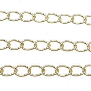 Copper Chain Gold Plated, approx 3.7x5mm [CHCL703]