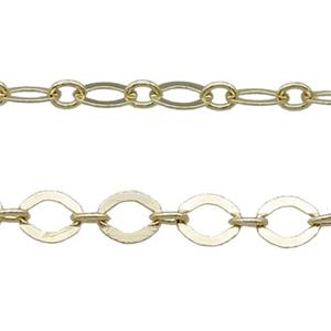 Copper Chain Gold Plated, approx 4x5mm [CHCL704]