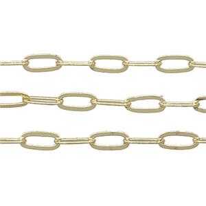 Copper Chain Gold Plated, approx 3x6.5mm [CHCL706]