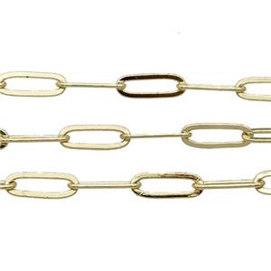 Copper Chain Gold Plated, approx 3.5x9.5mm [CHCL707]