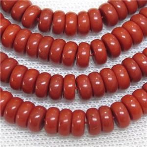 natural coral rondelle beads, approx 3.5x8mm [CROT09]