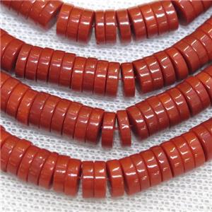 natural coral heishi beads, approx 2x7mm [CROT11]