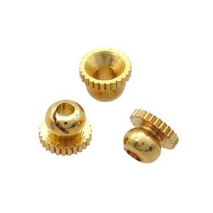 copper spacer beads, Unfade, gold plated, approx 4mm [FD10614]