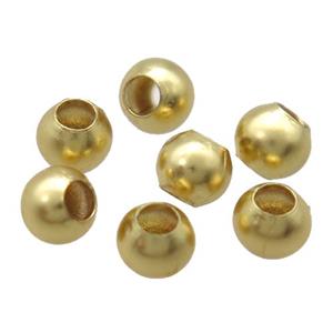 round copper beads, duck gold, Unfade, approx 3mm dia [FD10638]