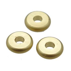copper rondelle spacer beads, duck gold, Unfade, approx 6mm dia [FD10640]
