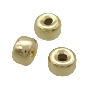 copper wheel beads, duck gold, Unfade, approx 3x5mm [FD10641]