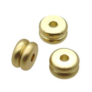 copper rondelle beads, duck gold, Unfade, approx 6mm dia [FD10646-6MM]