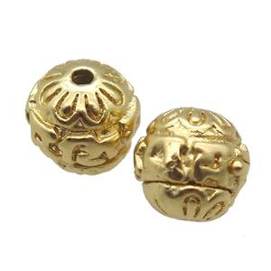 round copper beads, duck gold, Unfade, approx 9mm dia [FD10650]