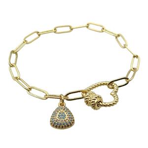 copper bracelet, gold plated, approx 4x11mm, 18cm length [FD10687]