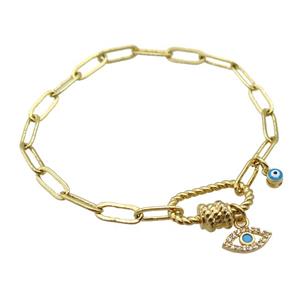 copper bracelet, gold plated, approx 4x11mm, 18cm length [FD10737]