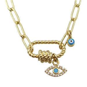 copper necklace, gold plated, approx 4x11mm, 44cm length [FD10830]