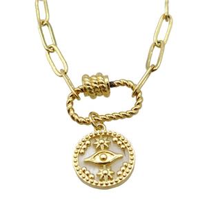 copper necklace, gold plated, approx 4x11mm, 44cm length [FD10861]