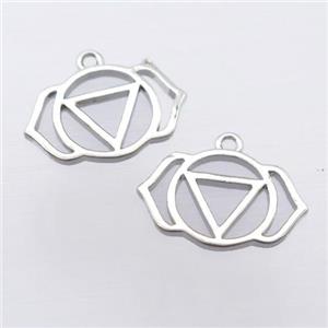 copper pendant, platinum plated, unfade, approx 10-16mm [FD10869]