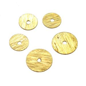 raw brass copper brushed spacer beads, heishi, approx 6mm dia [FD10887-6MM]