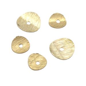 copper brushed spacer beads, gold plated, unfade, approx 8mm dia [FD10888-8MM]