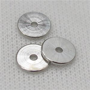 copper spacers beads, heishi, platinum plated, approx 8mm dia [FD10894-8MM]