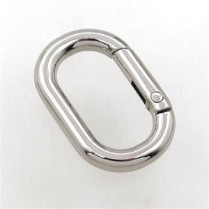 copper keychain clasp, platinum plated, approx 20-30mm [FD10906]