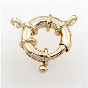 Copper Buoy Clasp Gold Plated, approx 19mm dia [FD10913-19MM]