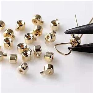 copper beads stopper, gold plated, approx 3.5mm [FD10919]