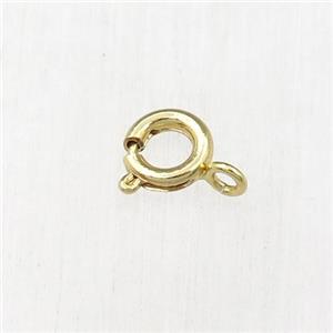 copper clasp, gold plated, approx 6mm dia [FD10923]