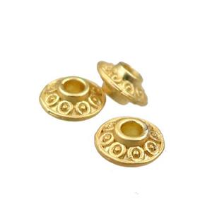 copper bicone beads, unfaded, duck-gold, approx 6.5mm [FD10927]