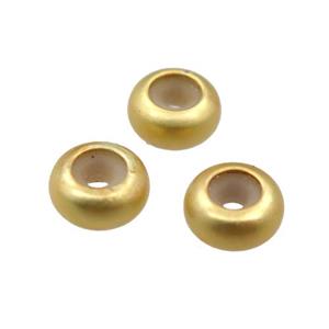 copper rondelle beads, unfaded, duck-gold, approx 6mm [FD10942]