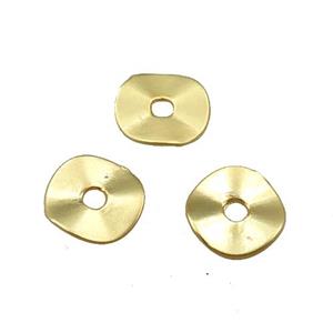 copper spacer beads, unfaded, duck-gold, approx 9.5mm [FD10945]