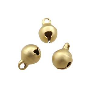 copper bell pendant, unfaded, duck-gold, approx 6mm [FD10947]