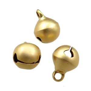 copper bell pendant, unfaded, duck-gold, approx 8mm [FD10948]