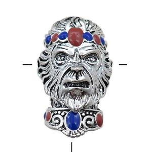 tibetan Monkey King guru zinc beads, approx 21-38mm [FD11139]