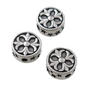 Stainless Steel button coin beads, approx 10.5mm [FD11182]