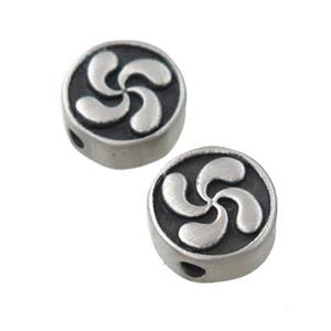 Stainless Steel button coin beads, approx 9.5mm [FD11185]
