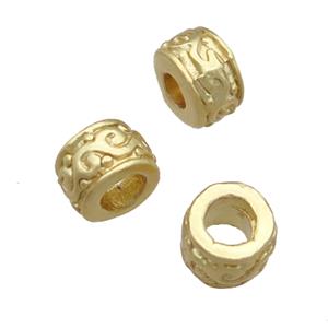 copper rondelle beads, unfaded, duck-gold, approx 5.5mm, 3mm hole [FD11229]