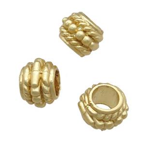 copper rondelle beads, unfaded, duck-gold, approx 8mm, 4mm hole [FD11231]