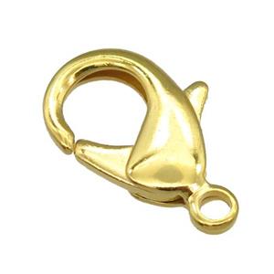 copper Lobster Clasp, gold plated, approx 14-23mm [FD11243]