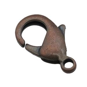 copper Lobster Clasp, antique red, approx 14-23mm [FD11245]