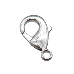 Alloy Lobster Clasp, platinum plated, approx 10-18mm [FD11249]