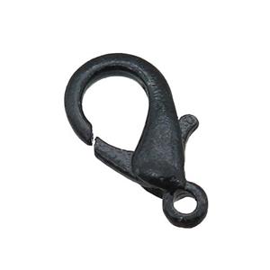 Alloy Lobster Clasp, black plated, approx 10-18mm [FD11251]