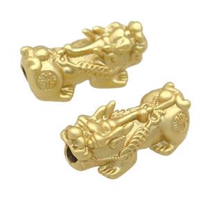 copper Pixiu beads, duck-gold, 3d-printing, approx 15-28mm, 4mm hole [FD11310]