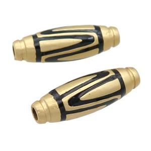 tibetan style alloy rice beads, duck-gold, approx 9-30mm, 3mm hole [FD11319]