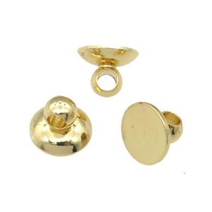 copper bail, unfade, gold plated, approx 8mm dia [FD11328]