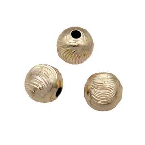 copper round beads, 14K gold plated, approx 6mm dia [FD11332]