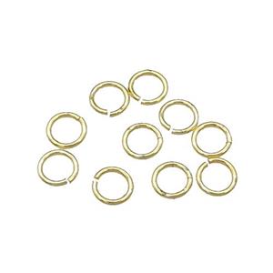 copper JumpRing, unfade, gold plated, approx 0.6x5mm [FD11581]